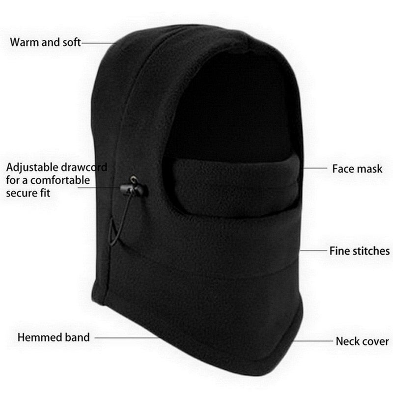 Waterproof Thermal Fleece Balaclava Hats with Neck warmer