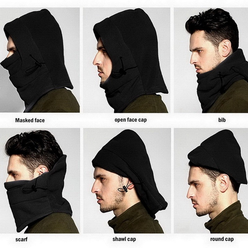 Waterproof Thermal Fleece Balaclava Hats with Neck warmer