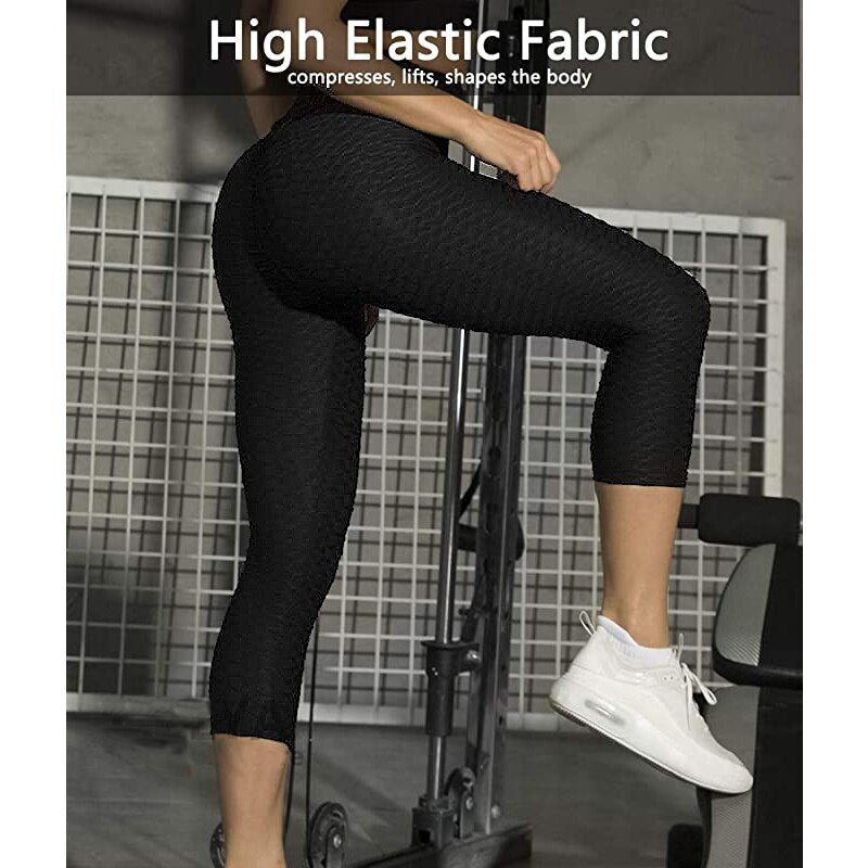 FITTOO Women Ruched Butt High Waisted Leggings