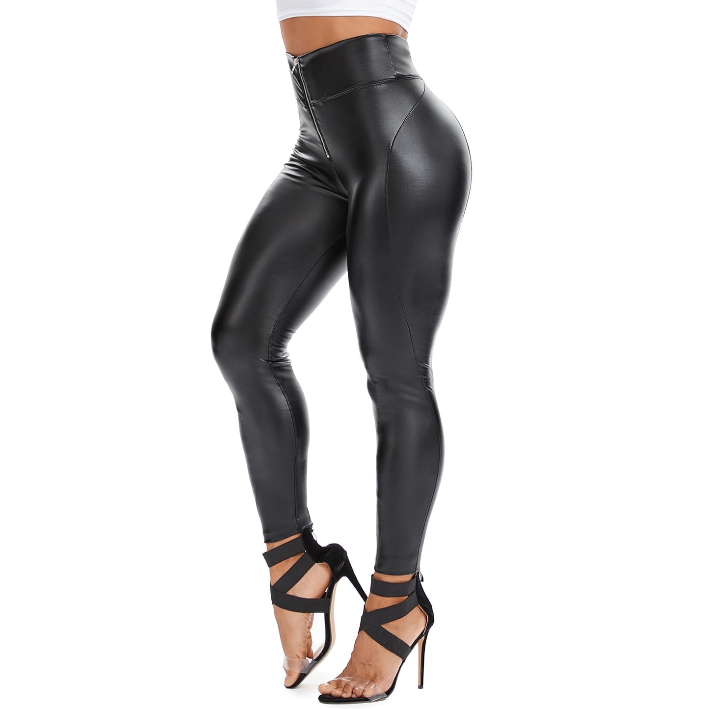 Stretch Faux Leather Leggings