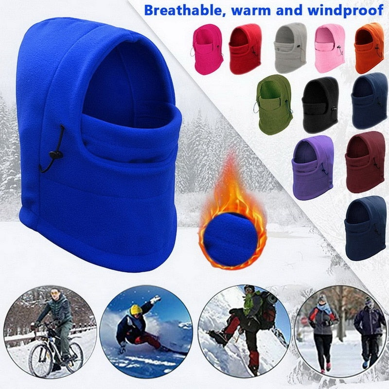 Waterproof Thermal Fleece Balaclava Hats with Neck warmer