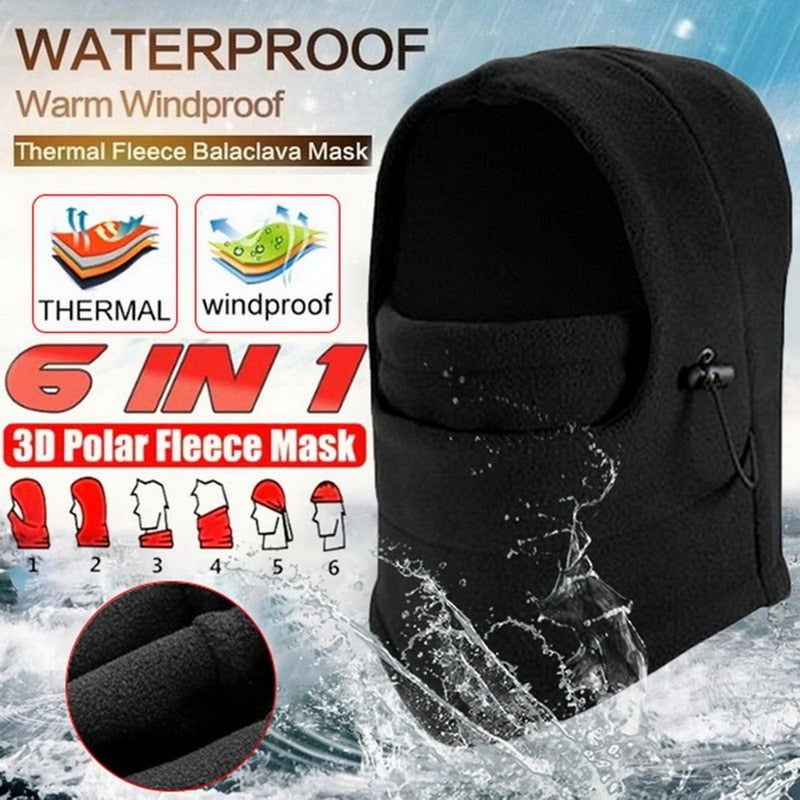 Waterproof Thermal Fleece Balaclava Hats with Neck warmer