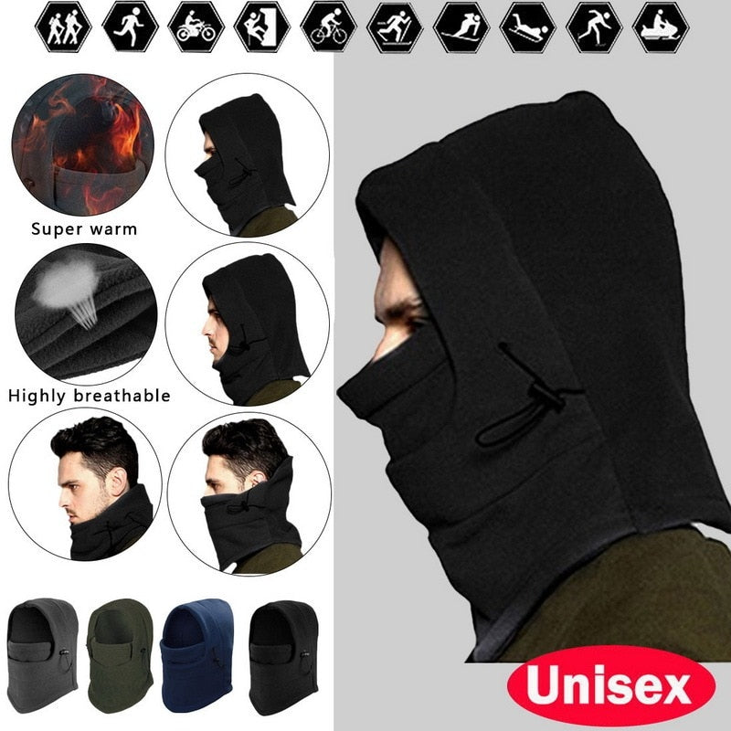 Waterproof Thermal Fleece Balaclava Hats with Neck warmer