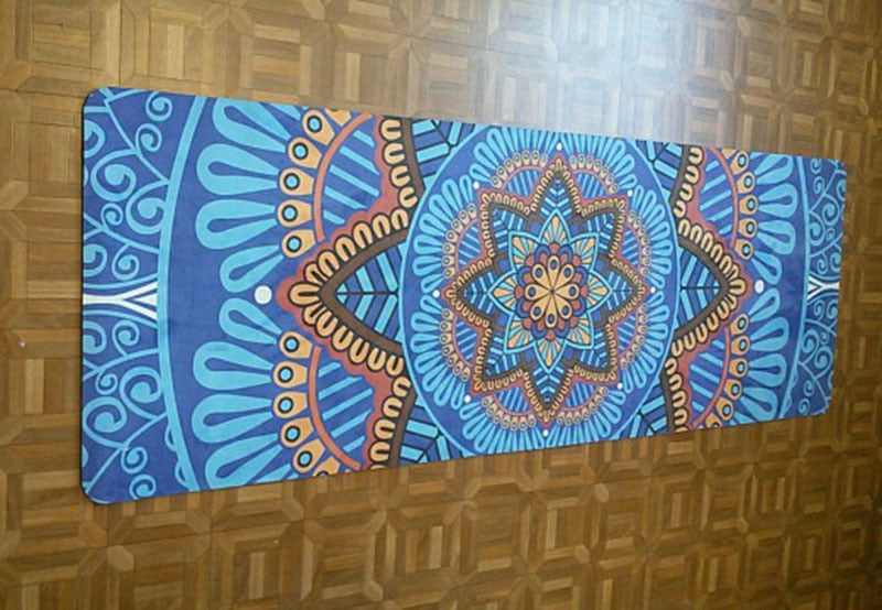 6 MM Lotus Pattern Suede TPE Yoga Mat