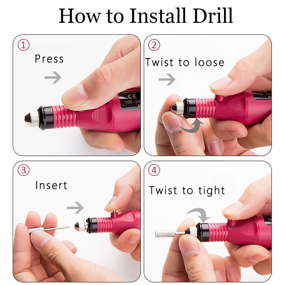 Professional Portable Electric Nail Drill