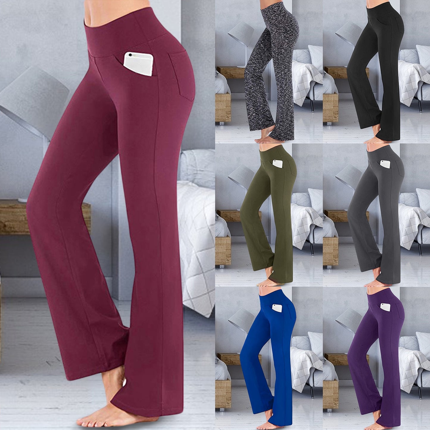 Women High Waisted Yoga Pants With Pocket