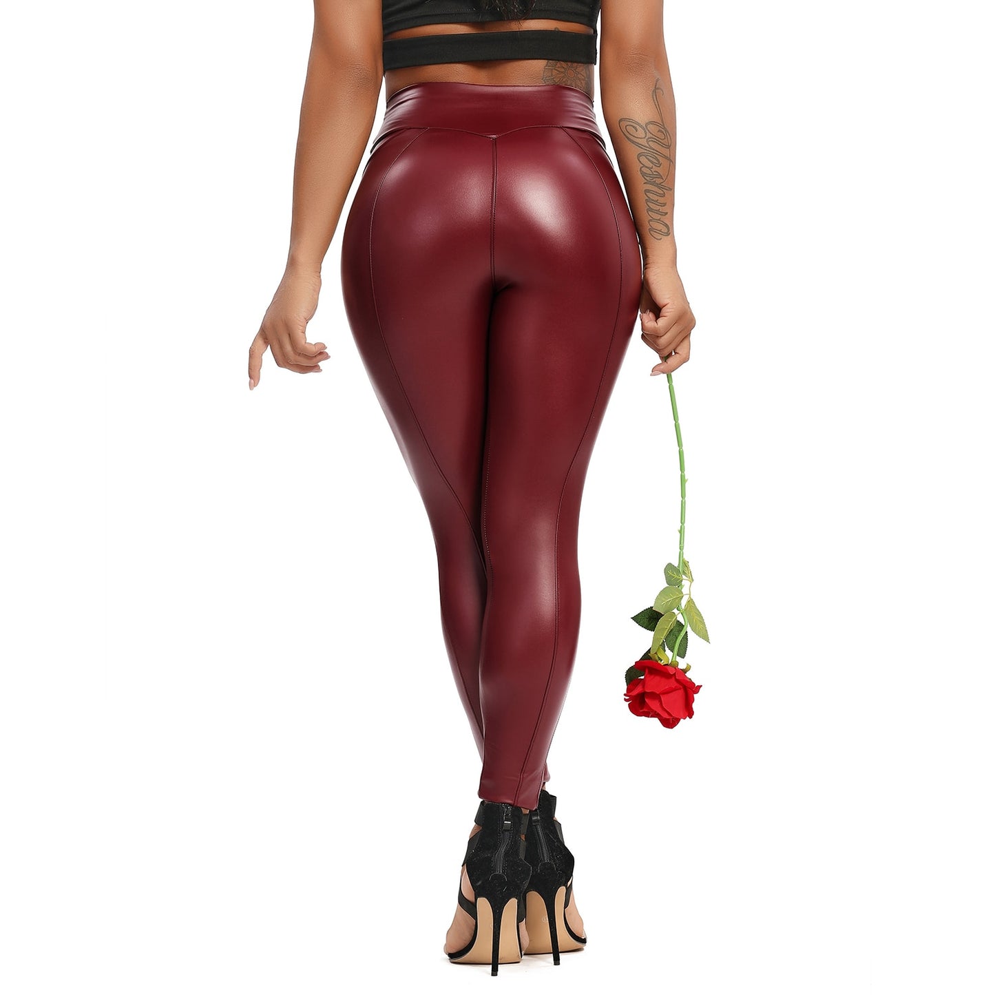 Stretch Faux Leather Leggings