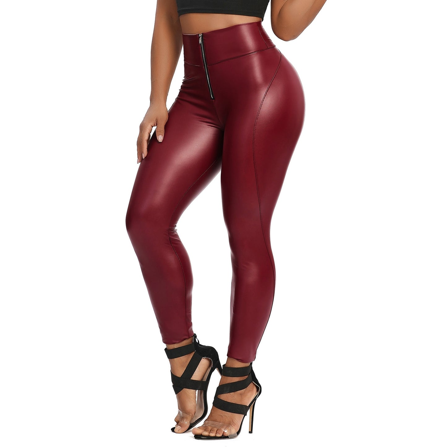 Stretch Faux Leather Leggings