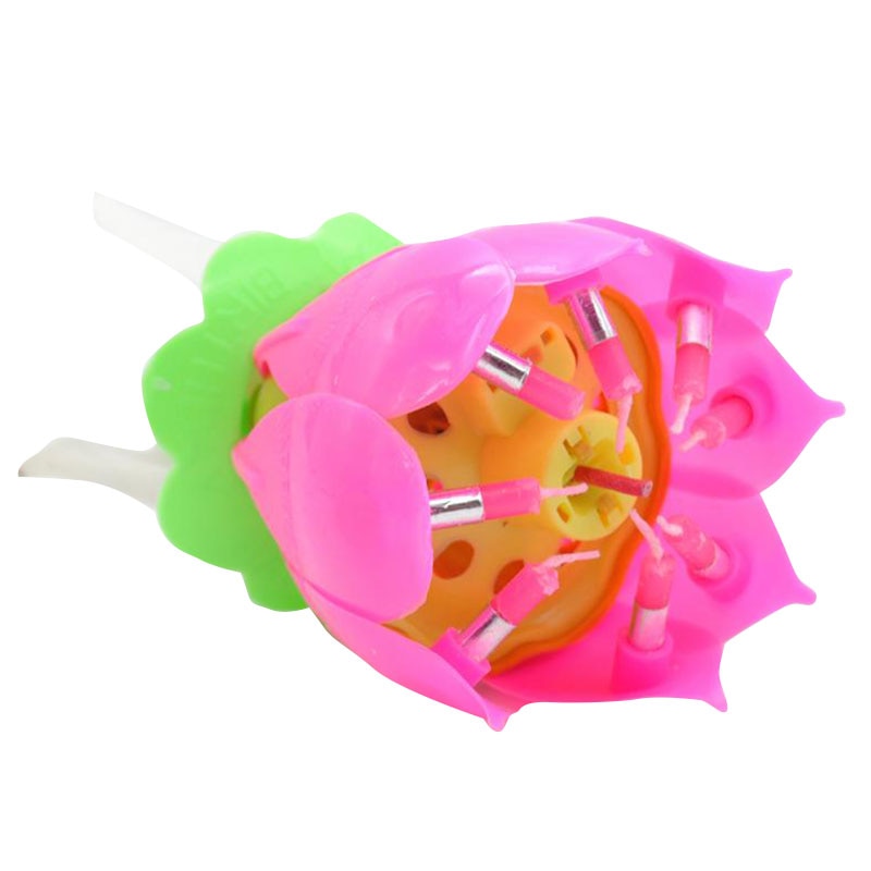 Rotating Musical Flower Birthday Candle