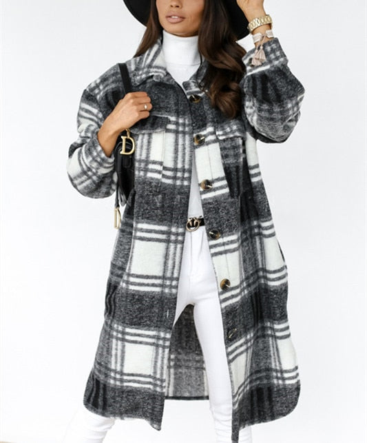 Y2KGIRL Long Oversize Shirt Coat