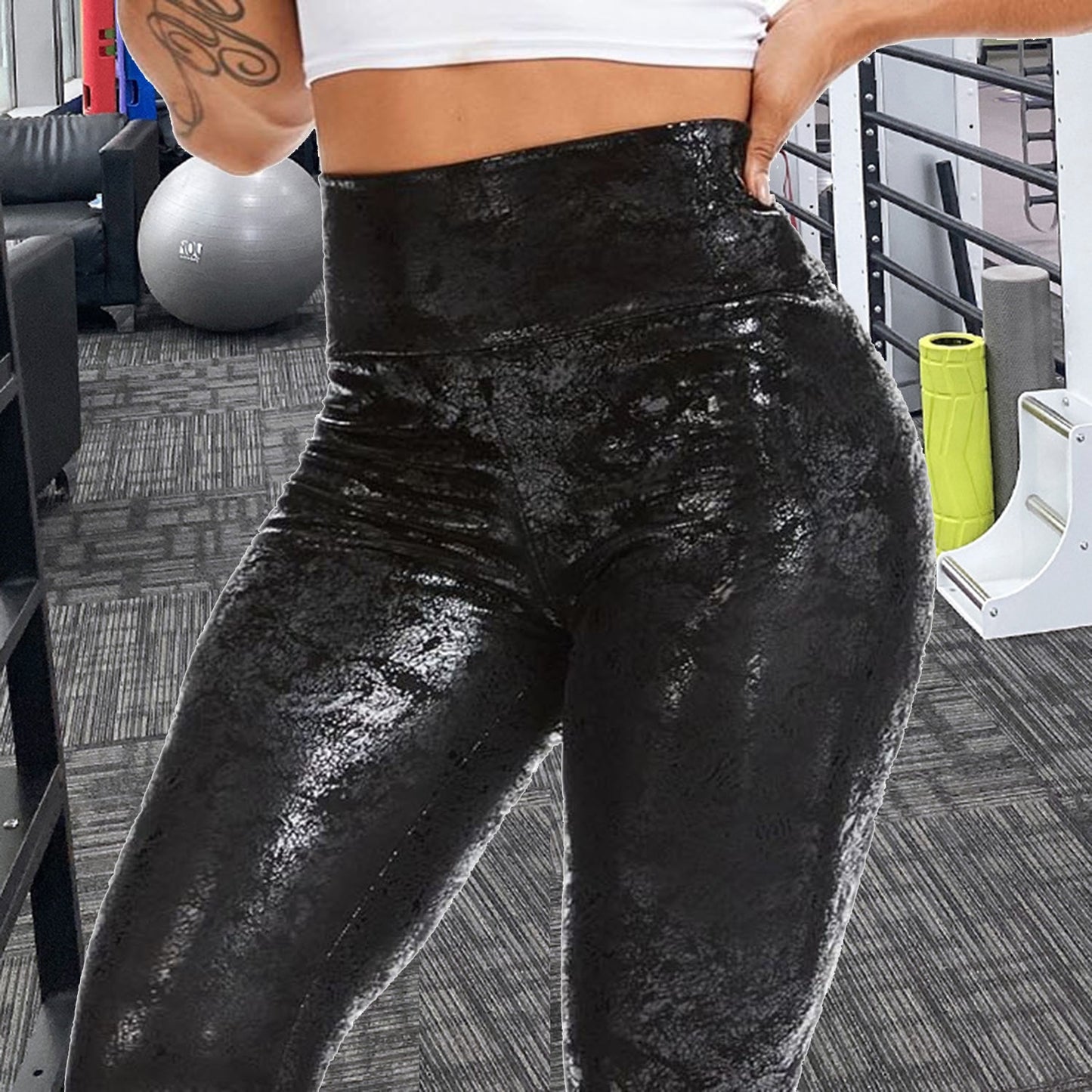 Stretch Faux Leather Leggings