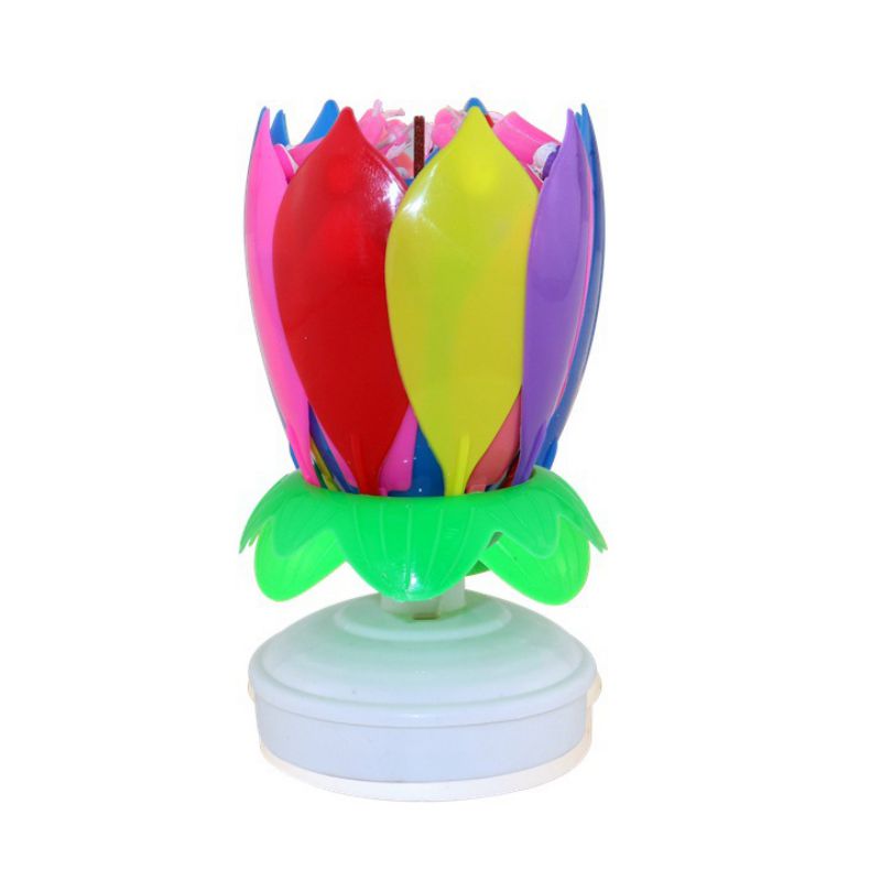 Rotating Musical Flower Birthday Candle