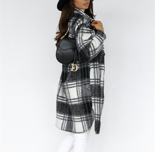 Y2KGIRL Long Oversize Shirt Coat