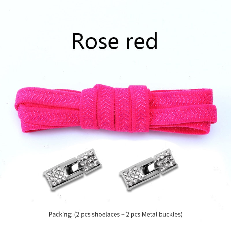 NEW Elastic Shoelaces With Diamond Cross Locks