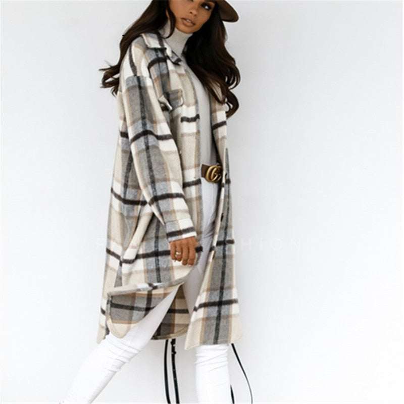 Y2KGIRL Long Oversize Shirt Coat