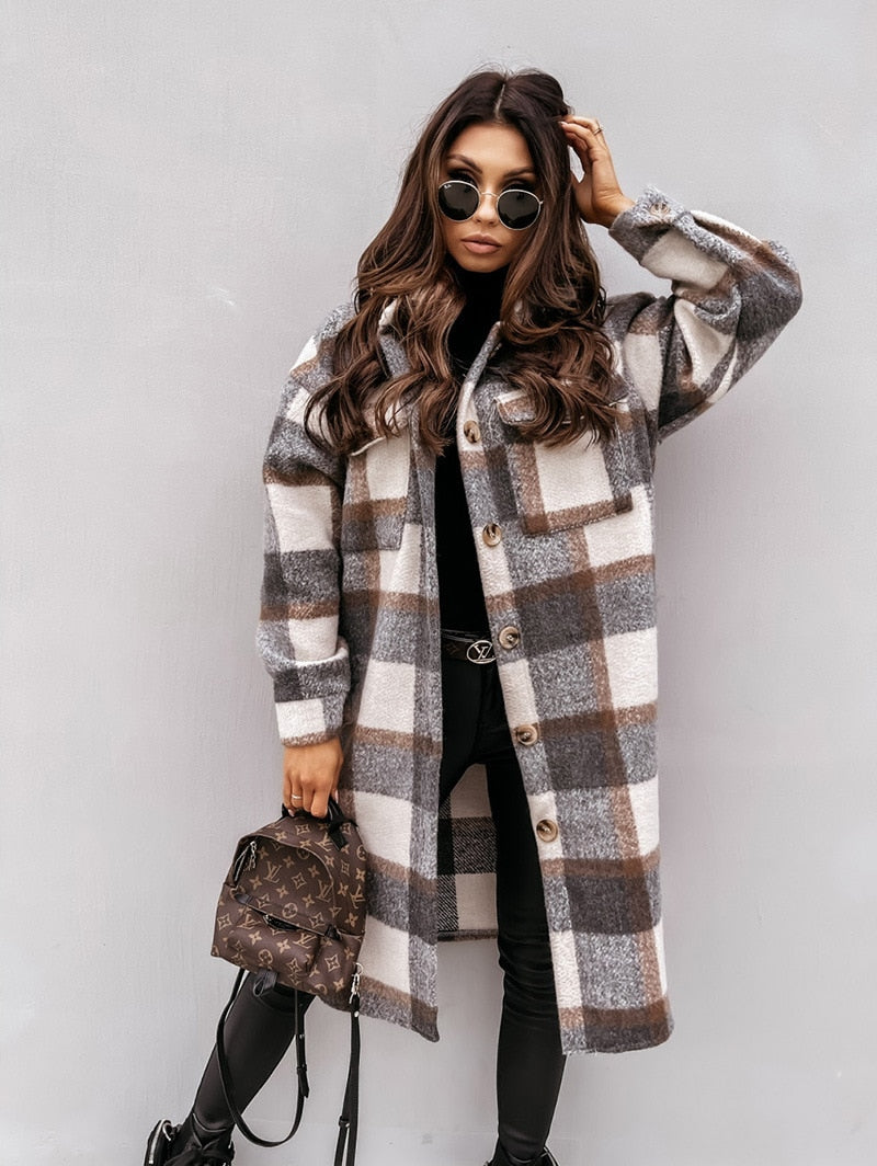 Y2KGIRL Long Oversize Shirt Coat