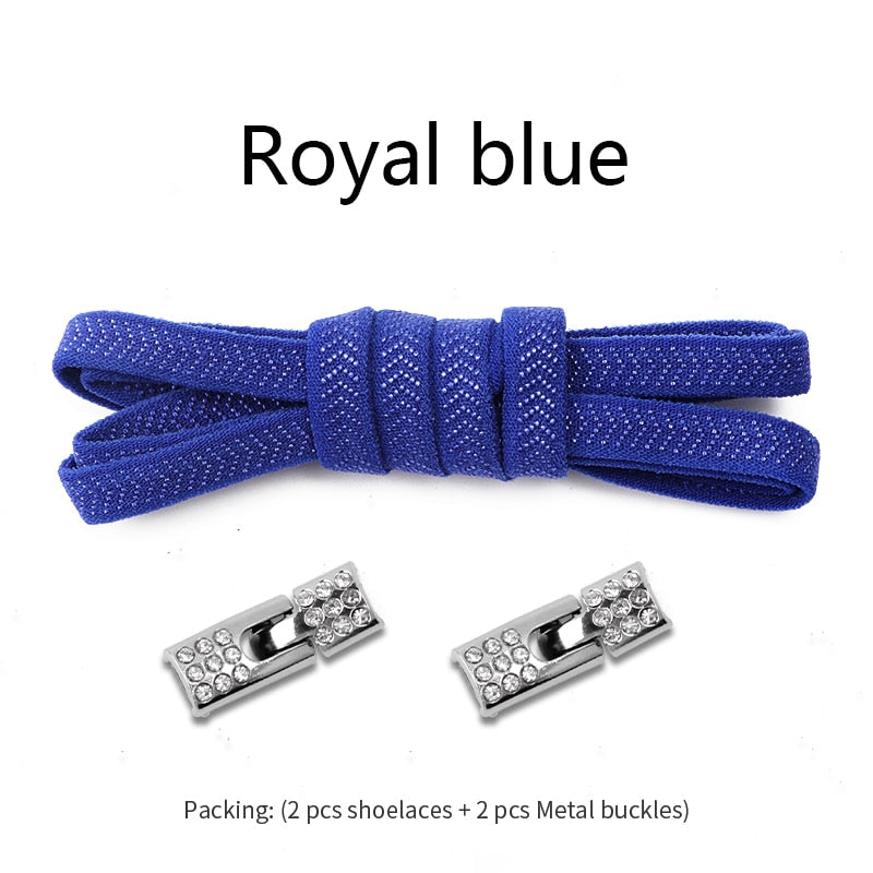 NEW Elastic Shoelaces With Diamond Cross Locks