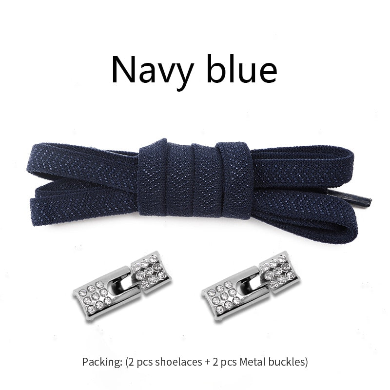 NEW Elastic Shoelaces With Diamond Cross Locks