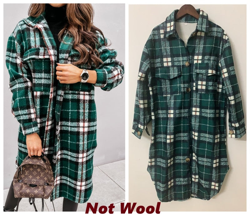 Y2KGIRL Long Oversize Shirt Coat