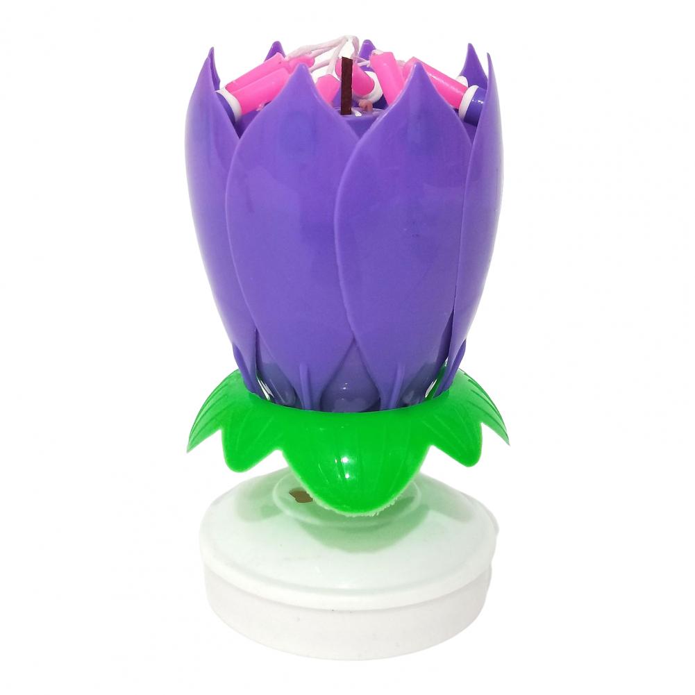 Rotating Musical Flower Birthday Candle