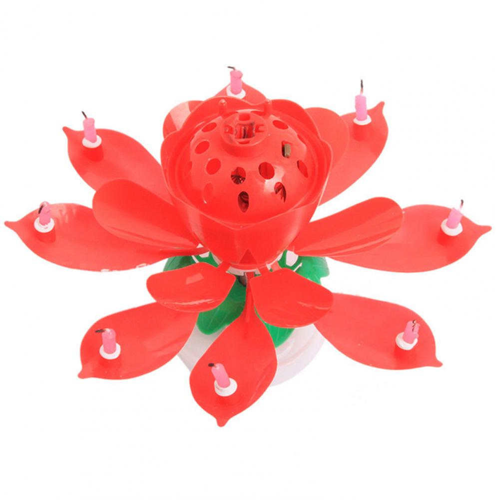 Rotating Musical Flower Birthday Candle