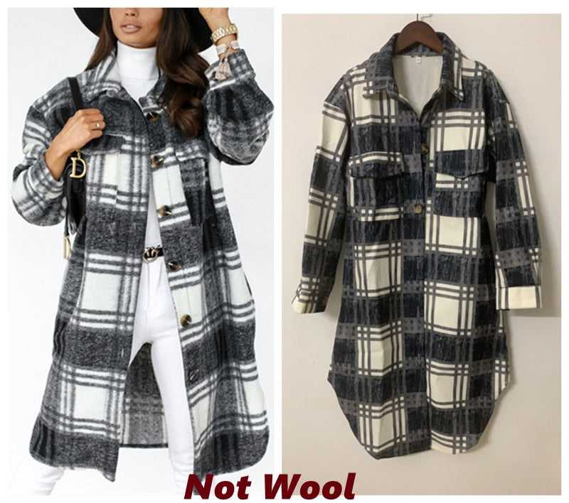 Y2KGIRL Long Oversize Shirt Coat