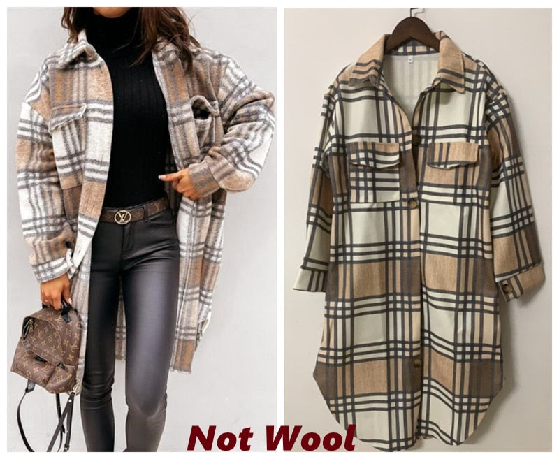 Y2KGIRL Long Oversize Shirt Coat