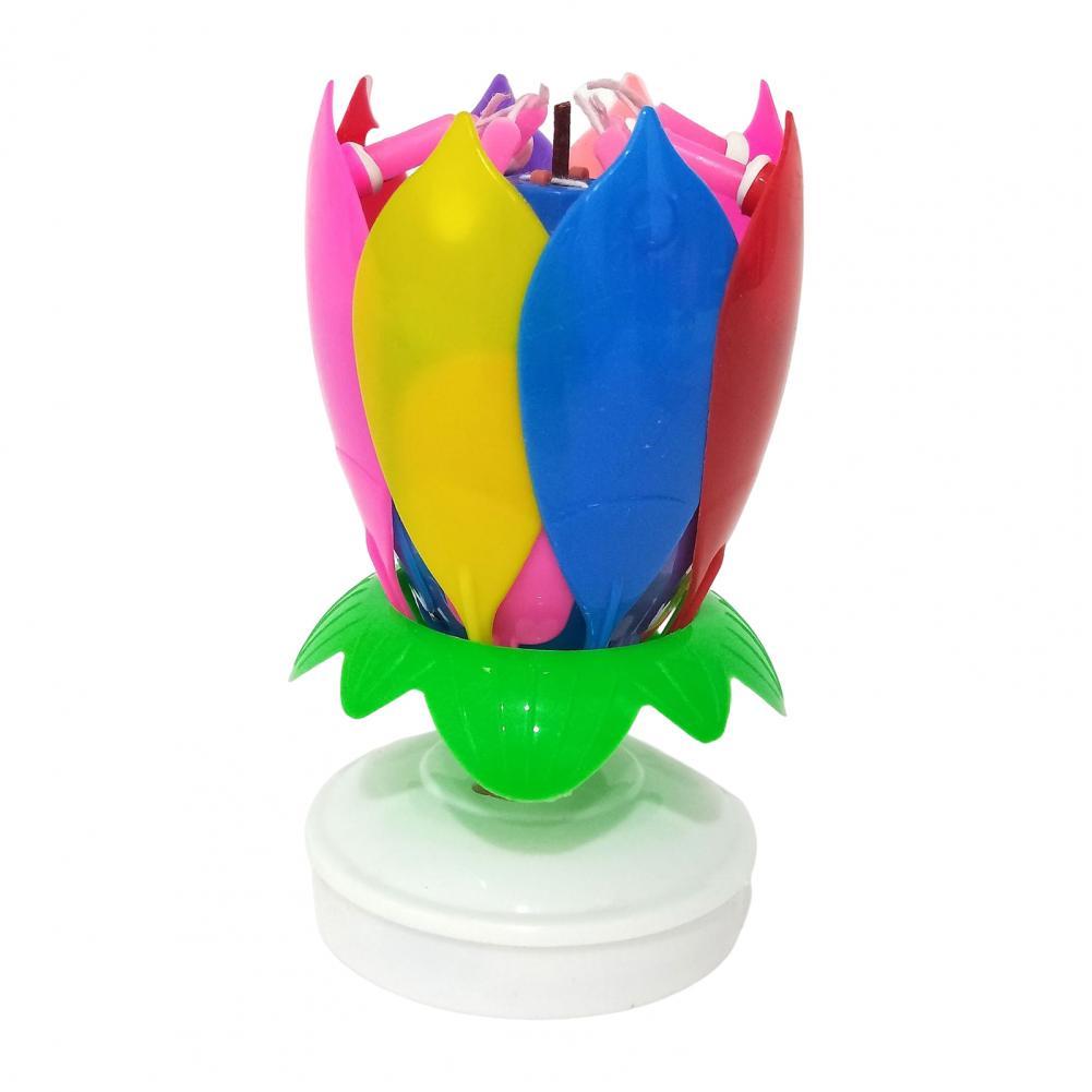 Rotating Musical Flower Birthday Candle