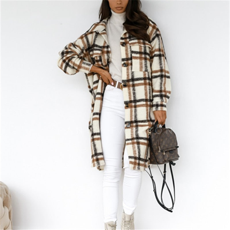 Y2KGIRL Long Oversize Shirt Coat