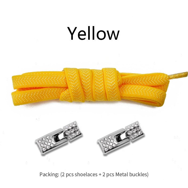 NEW Elastic Shoelaces With Diamond Cross Locks