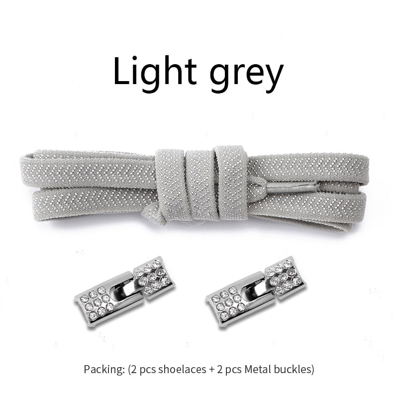 NEW Elastic Shoelaces With Diamond Cross Locks