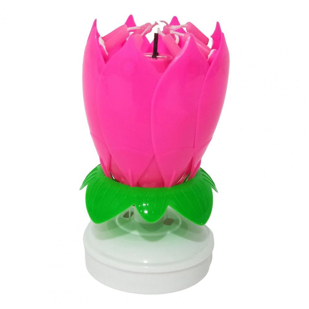 Rotating Musical Flower Birthday Candle