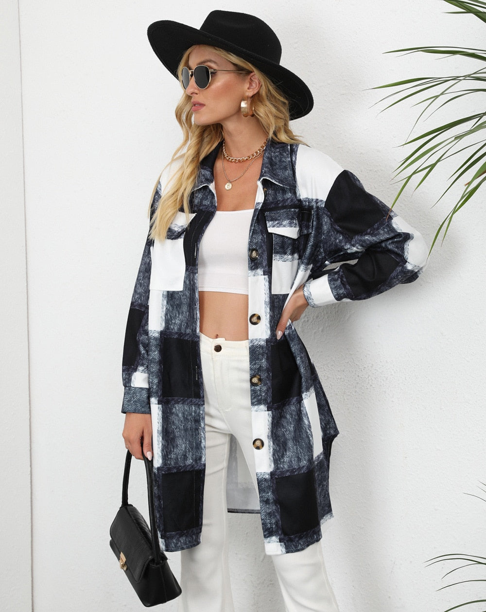 Y2KGIRL Long Oversize Shirt Coat