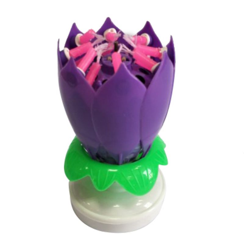 Rotating Musical Flower Birthday Candle