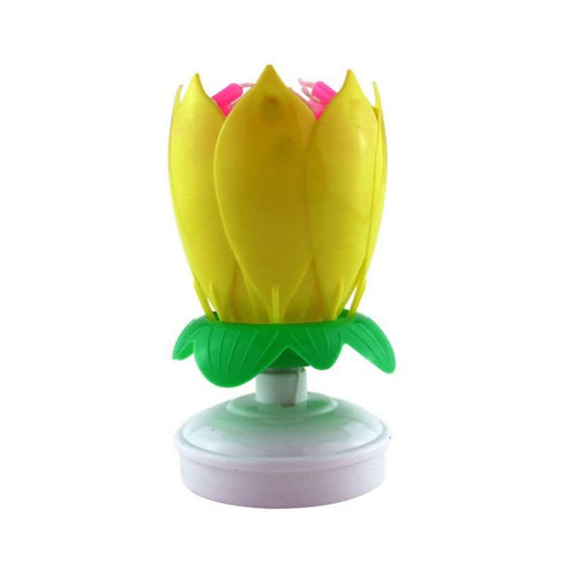 Rotating Musical Flower Birthday Candle