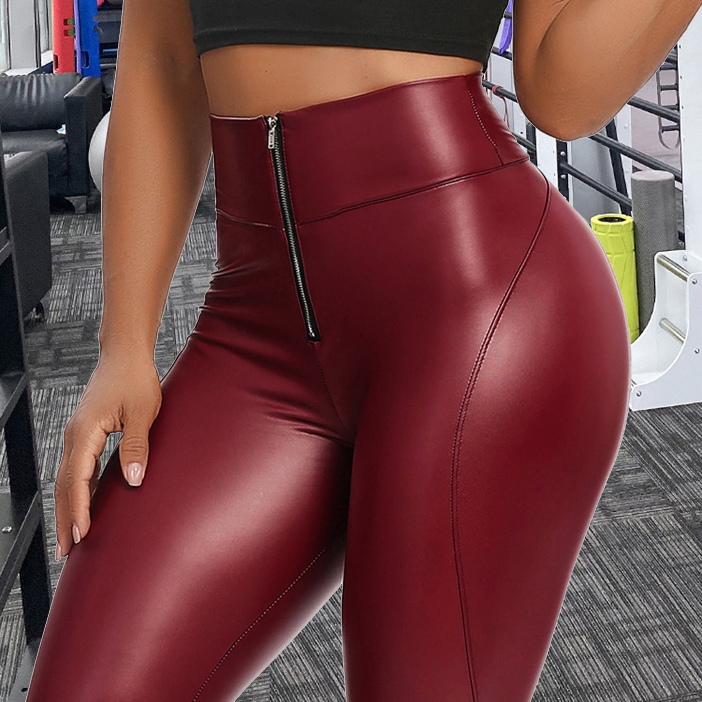 Stretch Faux Leather Leggings