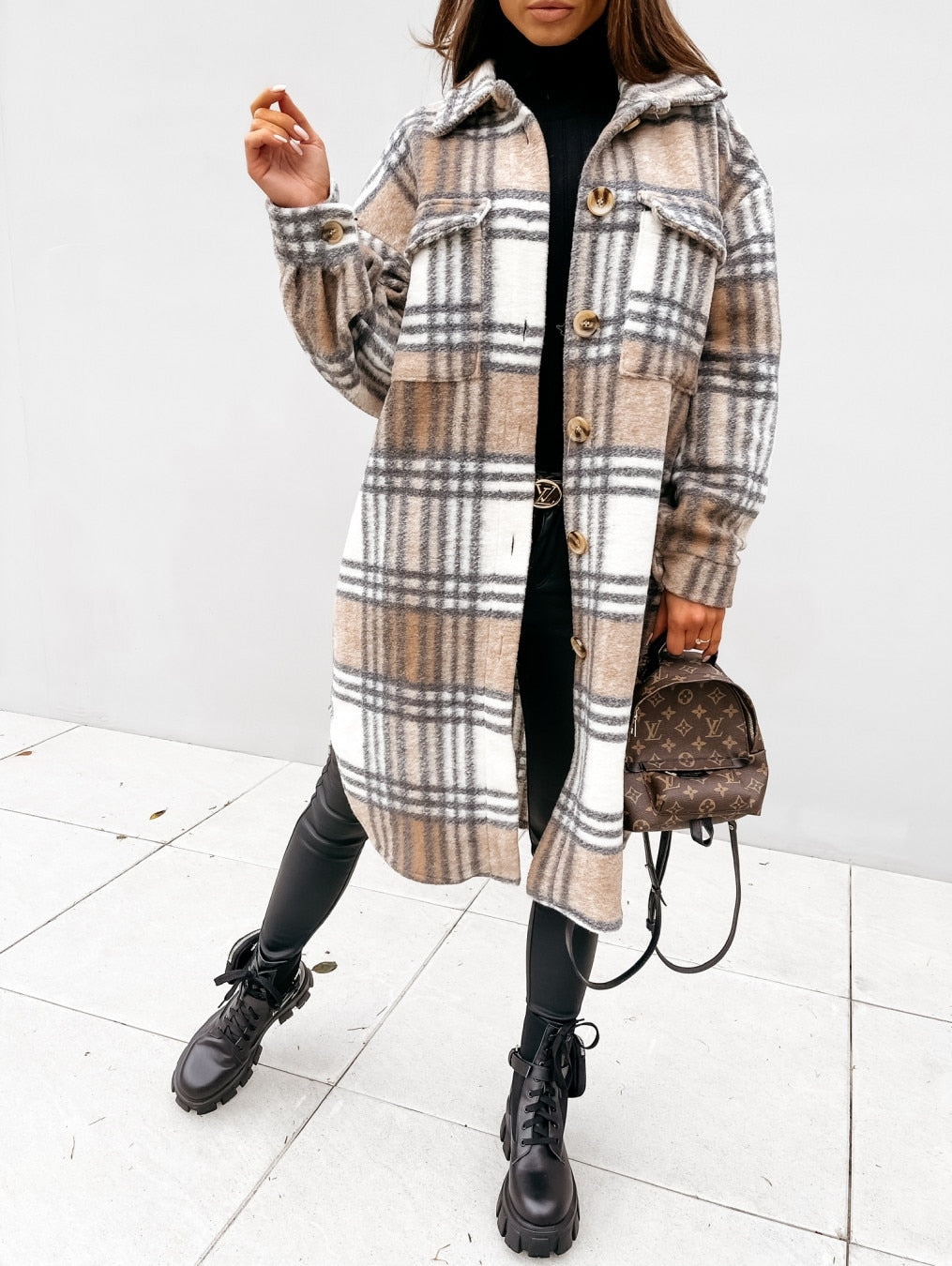 Y2KGIRL Long Oversize Shirt Coat