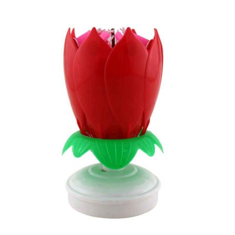 Rotating Musical Flower Birthday Candle