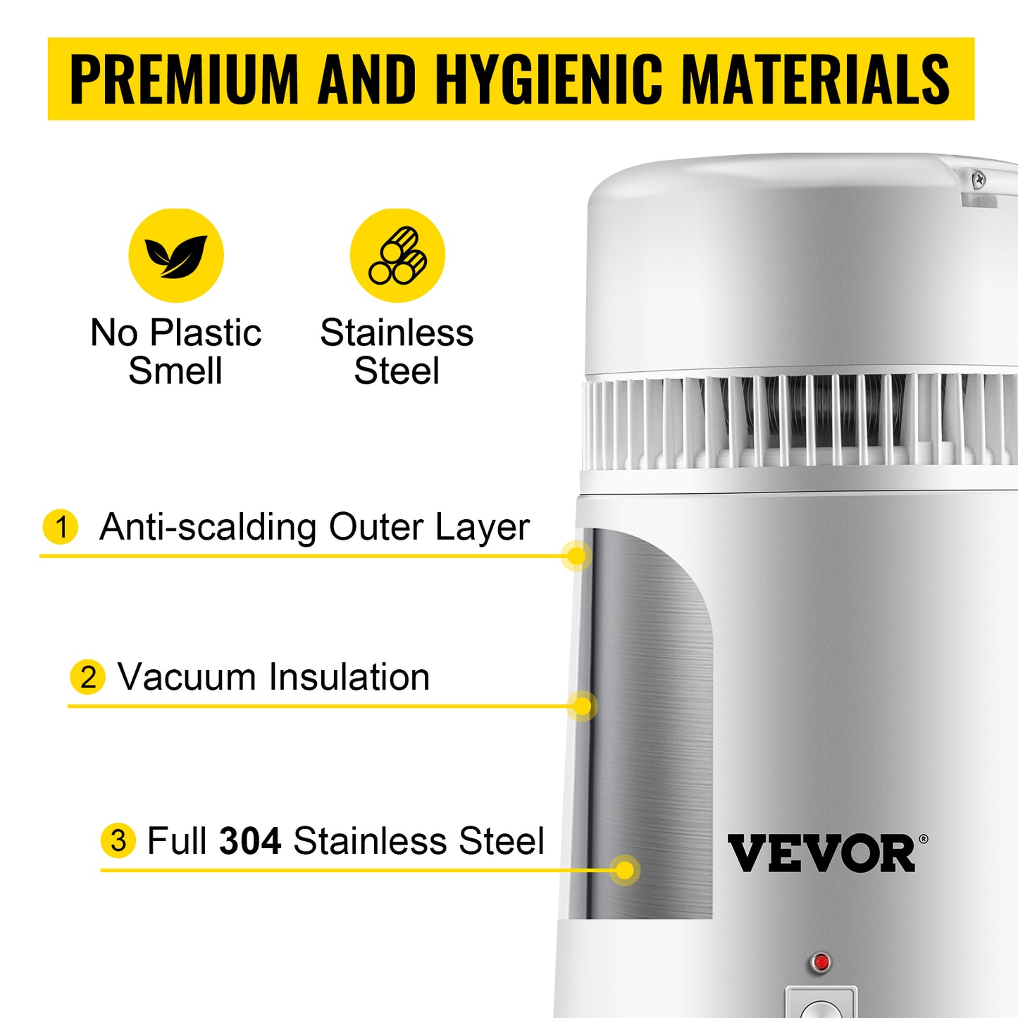 VEVOR 4L Water Distiller Purifier Filter